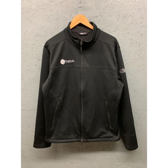 The North‎ Face Men's Black Full Zip Softshell Jacket Large Windproof PathAI - Picture 1 of 11